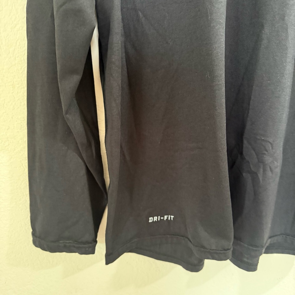 Nike Dri-FIT Men’s Long Sleeve Athletic Shirt Black Size Large - Picture 4 of 5